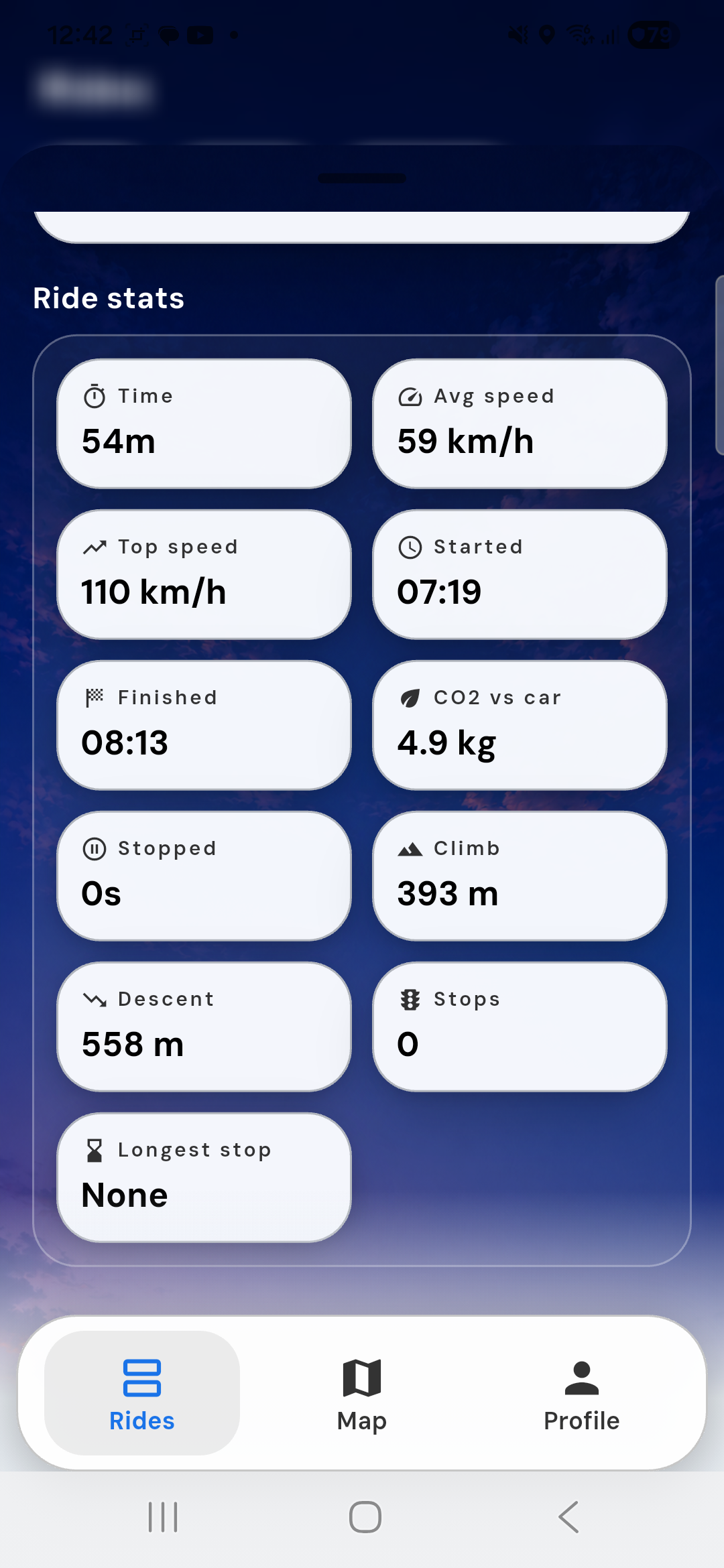RideClan - Ride summary